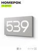 Номер на дверь 539, табличка на дверь для офиса, квартиры, кабинета, аудитории, склада, серая 120х70 мм, Айдентика Технолоджи