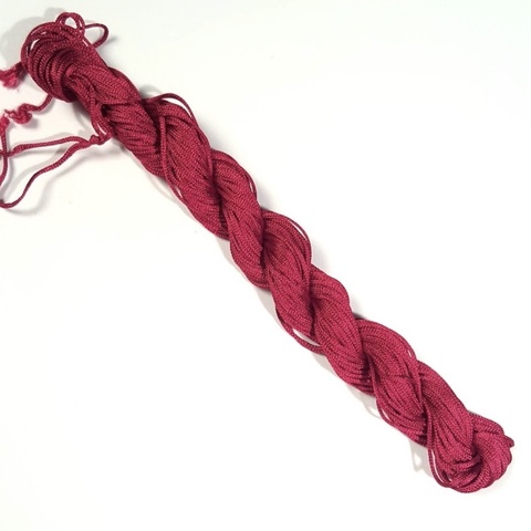 Шнур для плетения (нейлон) 1.0 мм бордовый