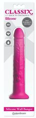 Ярко-розовый вибромассажер-реалистик с присоской Classix Wall Banger 2.0 - 19,1 см. - 