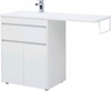Aquanet 239215 Тумбас раковиной Токио 130 L напольная 1 ящик 2 фасада цвет белый глянец (239215)