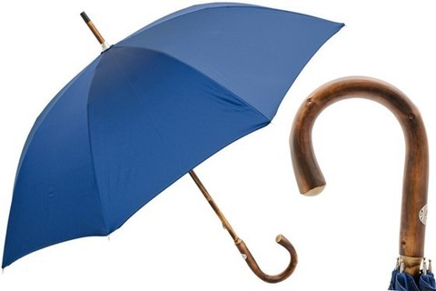 Зонт-трость Pasotti Solid Stick Blue Umbrella, Италия
