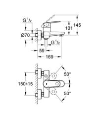 Смеситель GROHE Europlus для ванны 33553002