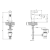 Gessi 38607#031 Gessi Emporio Via manzoni Смеситель для биде с донным клапаном и соединительными шлангами, цвет: Chrome