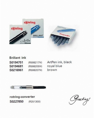 Картридж с чернилами Rotring International, Brilliant Brown (S0216961)