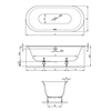 BetteLux Oval Ванна встраиваемая овальная с шумоизоляцией 180x80x45 см, с покрытиями Glaze Plus анти-слип, белая (для удлиненного слива-перелива) 3466-000 PLUS AR