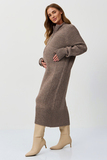 Платье для беременных 17572 кофе меланж