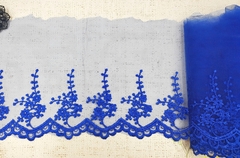 Вышивка на сетке, ш. 19 см, электрик