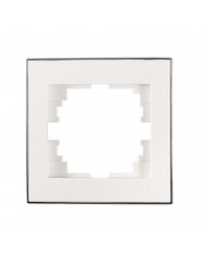 RAIN 703 0225 146 Рамка 1-ая горизонтальная белая хром