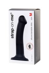 Черный фаллос на присоске Silicone Bendable Dildo M - 18 см. - 