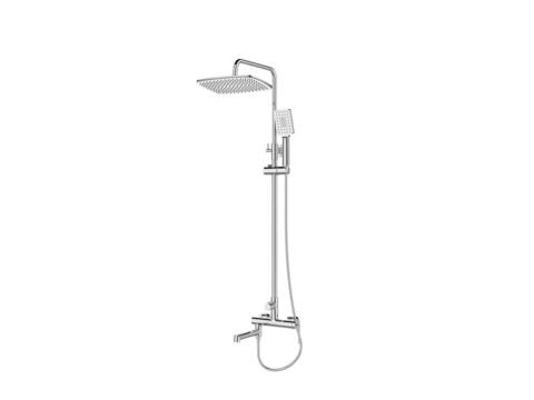 BelBagno ACQUA-VSCM-CRM Душевая стойка для ванны со смесителем для верхнего и ручного душа