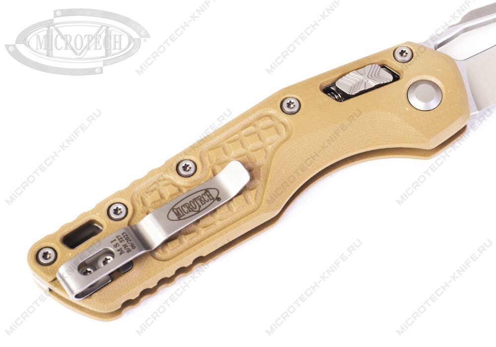 Нож Microtech MSI 210-10FRGTTA RAM-LOK FRAG Tan G10 Full Serrated - фотография 