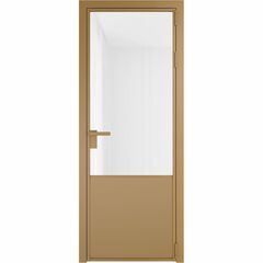 Алюминиевая дверь 19AG золото остеклённая