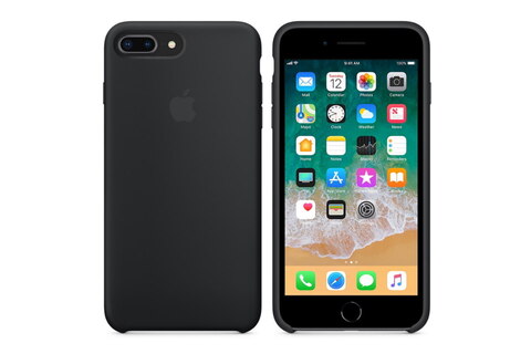 Чехол для телефона Apple iPhone 8 Plus Silicone Case - Black (MQGW2ZM/A)