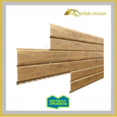 Сайдинг металлический L -Брус ХL ECOSTEEL Текстурированный 0,5мм Золотой дуб (в наличии)