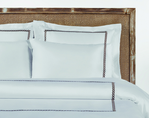 Пододеяльник 220x240 L'appartement Messina Marine белый с коричневым