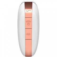 Вакуумный клиторальный стимулятор с вибрацией Satisfyer Love triangle white