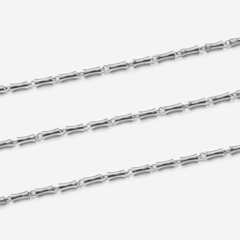 Цепь "Бамбук", звено 3,5*7,5мм, родирование
