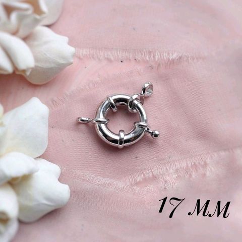 Замочек карабин 17 мм родиевое покрытие, З117