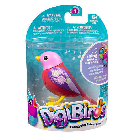 DigiBirds - Bird Red and Pink