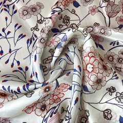 органза с синими цветами