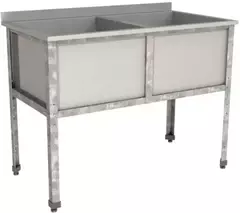 Ванна моечная двухсекционная RESTOINOX ВМС-2/4-Б-ЭК