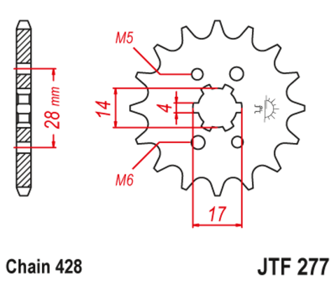 Звезда ведущая JTF277-13