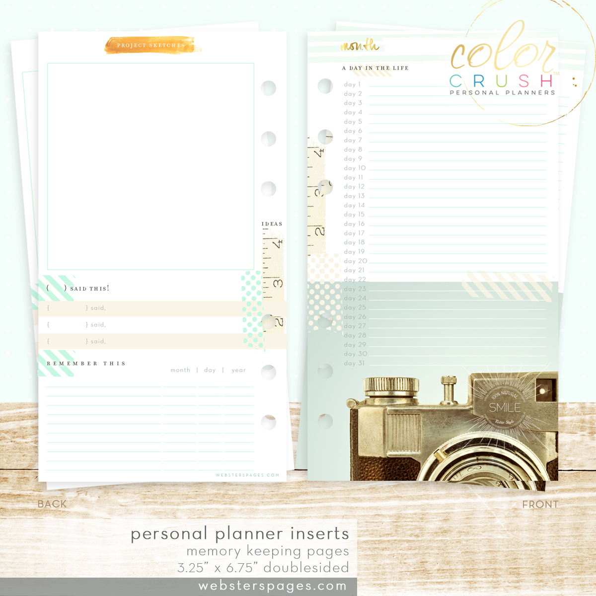 Планер PERSONAL PLANNER KIT by Websters Pages -Summer Green