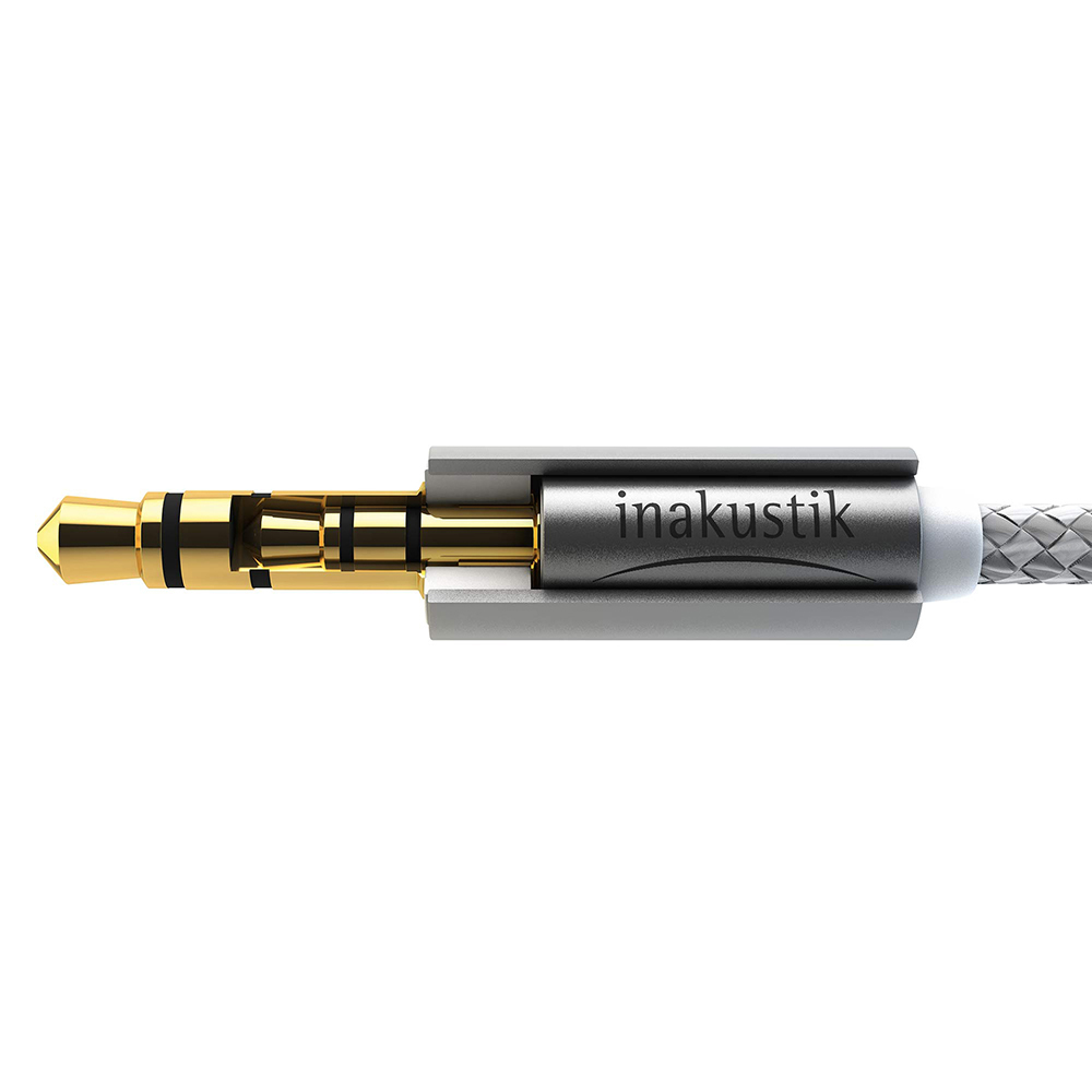 Inakustik Premium Extension Audio Cable, 3m, 3.5mm jack&lt;&gt;3.5mm jack(F)+6,3 jack adapter, 00410203