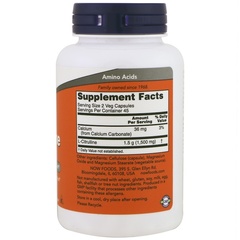 Now Foods, L-цитруллин, 750 мг, 90 растительных капсул
