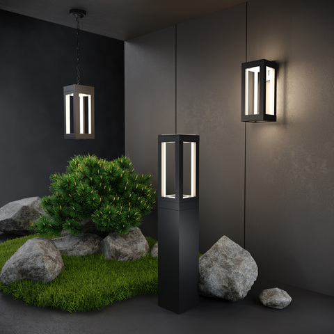 Ландшафтный светодиодный светильник 1529 TECHNO LED Frame чёрный