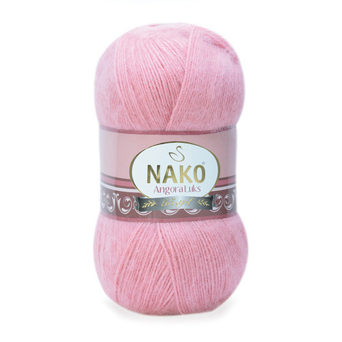 Пряжа Nako Angora Luks 10325 т.розовый (уп. 5 мотков)