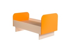 Кровать детская с цветными спинками "ДОШКОЛЬНИК" (Цвет: Манго)