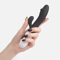 Черный вибратор-кролик WOW - 19,5 см. - 