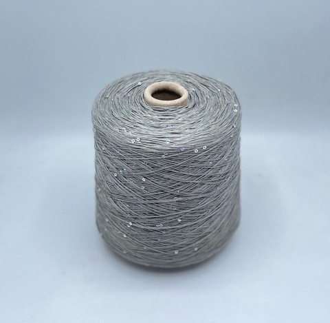 Filati Naturali (пр.Италия),art-Lino, 360м/100гр, 100%Лен+пайетки, цвет-Шалфей, арт-28079