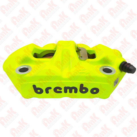 120988583 Суппорт Brembo Racing M4, 100мм (литой моноблок 4*34мм) Yellow FLUO левый