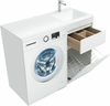 Aquanet 239299 Тумба c раковиной Токио 110 R напольная 1 ящик, б/к цвет белый глянец (239299)