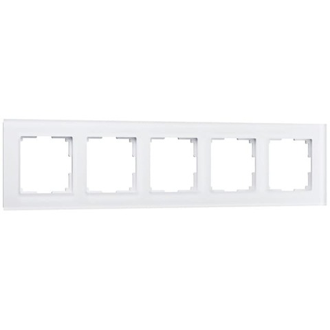 Рамка на 5 постов. Цвет Белый матовый. Werkel(Веркель). Favorit. a051287 / W0051105