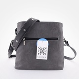 Сумка Саломея 1134 македония серый + черный