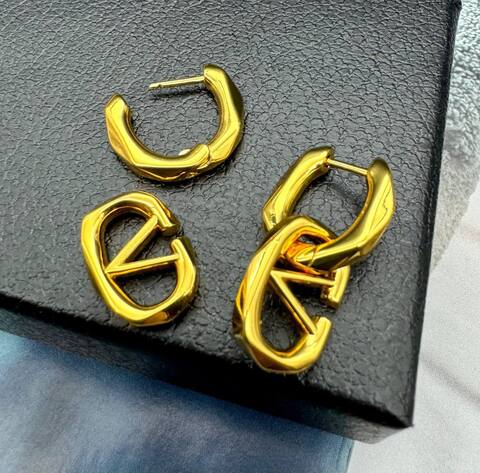 Серьги трансформеры VALENTINO в лимонной позолоте