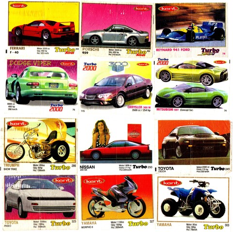 Вкладыш TURBO Турбо - Разные серии (набор 12 штук)