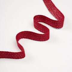 Киперная лента/Лента 100% хл/К2014 малиновый люрекс