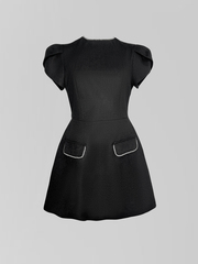 Платье Agdali Brand 1034 с коротким рукавом и стразами на карманах