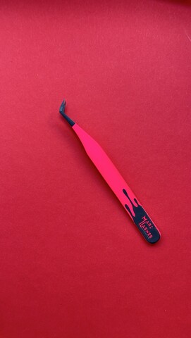 Пинцет Mari Lashes Shop Сапожек Короткий Розовый