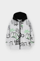 джемпер  для мальчика  КР 302743/речной перламутр,граффити к562