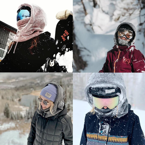 Картинка шарф-капюшон Skully Wear BNM-1311 dark gray - 3