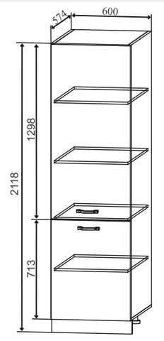 Кухня Марта пенал 600