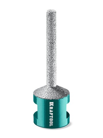 KRAFTOOL VS DIAMOND d 6 мм (М14, 50 мм), Вакуумная алмазная фреза пальчиковая с конусом (29811-06)