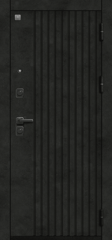 Теплая дверь входная Сезам V-15 (2026), 2 замка, 1,4 мм металл, (черный муар/темный бетон+грей ясень софт) #2