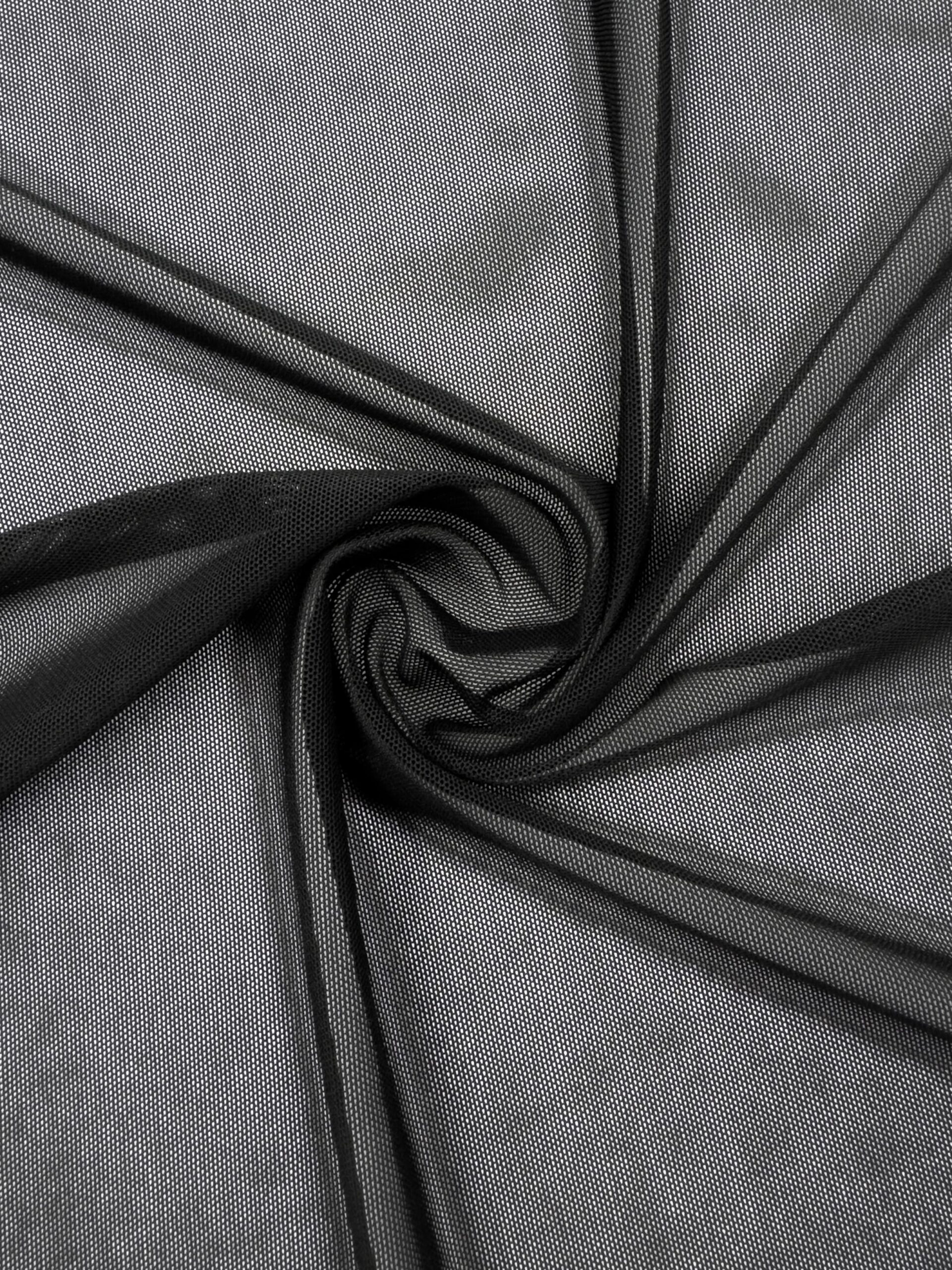 Сетка эластичная черная метражом (Турция)