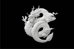 Силиконовый молд № 0308 Китайский дракон левый